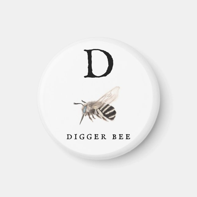 Aimant Abeille à Digger "D" (Devant)