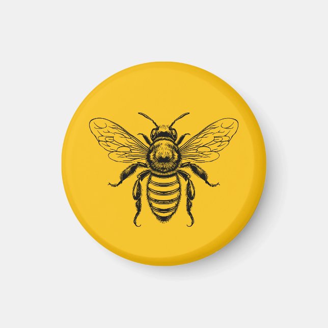 Aimant Abeille à miel de couleur personnalisée (Devant)