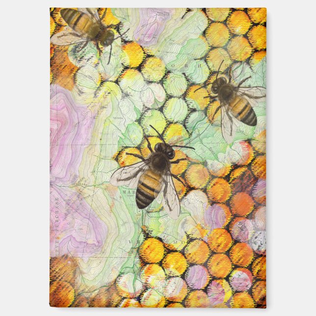 Aimant Abeille à miel magnétique (Recto)