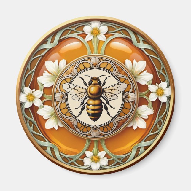 Aimant Abeille Art Nouveau (Devant)