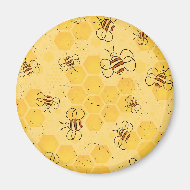 Aimant Abeille Bourdonnante Abeilles Mignonnes  (Devant)