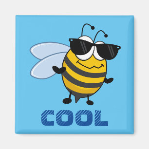 Aimant Abeille Cool   Abeille Personnalisée Drôle et Tend