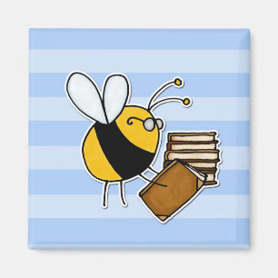 Aimant abeille de travailleur - bibliothécaire