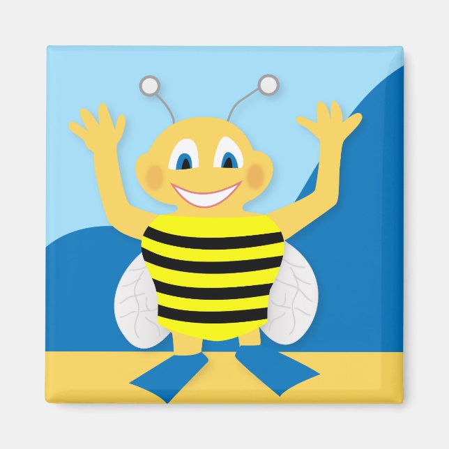 Aimant Abeille sur la plage (Devant)