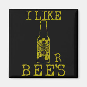 Aimant Abeilles & Bière - Citation Drôle Apicult Apiculte