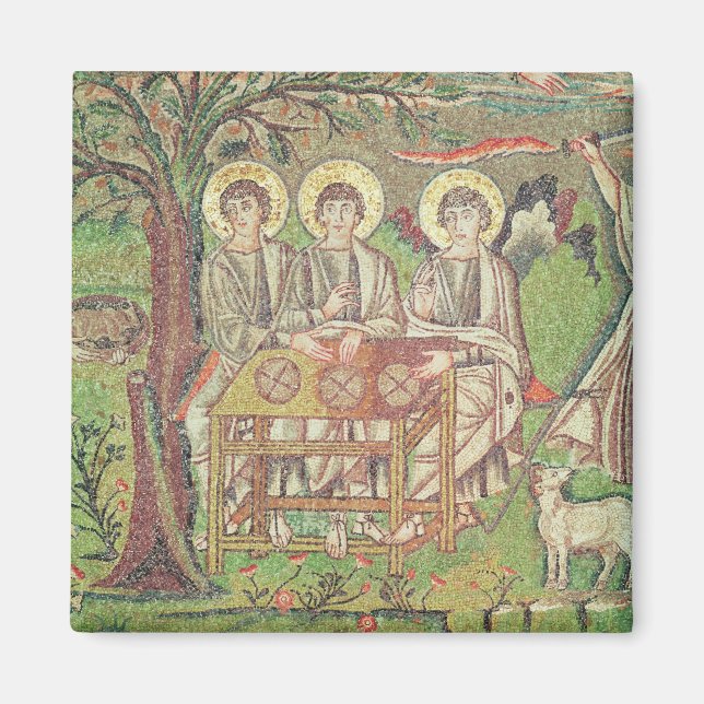 Aimant Abraham avec les anges (mosaïque) (Devant)
