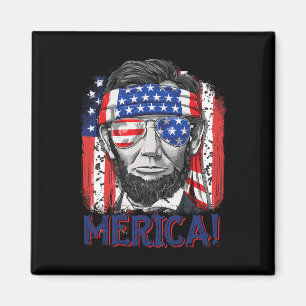 Aimant Abraham Lincoln 4 juillet Merica Hommes Femmes Amé