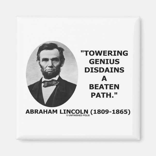 Aimant Abraham Lincoln Tourner le génie des dédains battu (Devant)