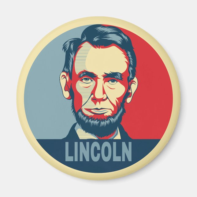 Aimant Abraham Lincoln USA Président Hope Style (Devant)