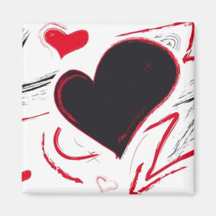 Aimant Abrégé sur Rouge-Noir coeur