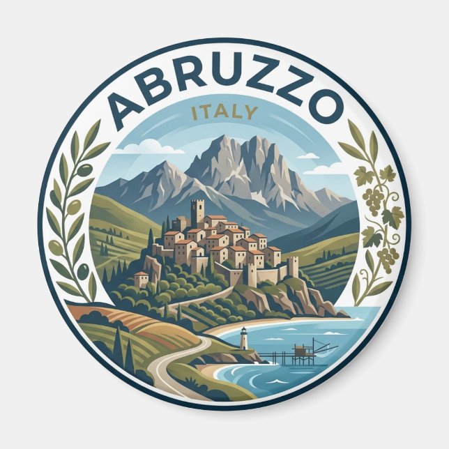 Aimant Abruzzes Italie (Devant)