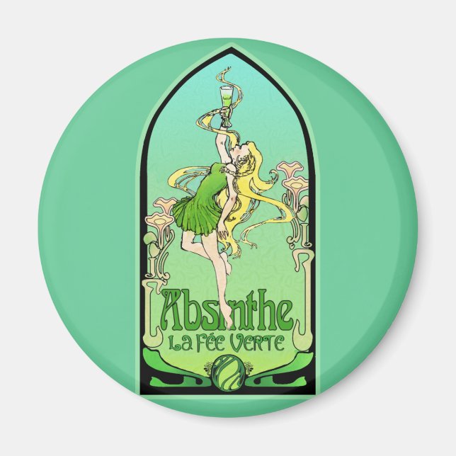 Aimant Absinthe Art nouveau (Devant)