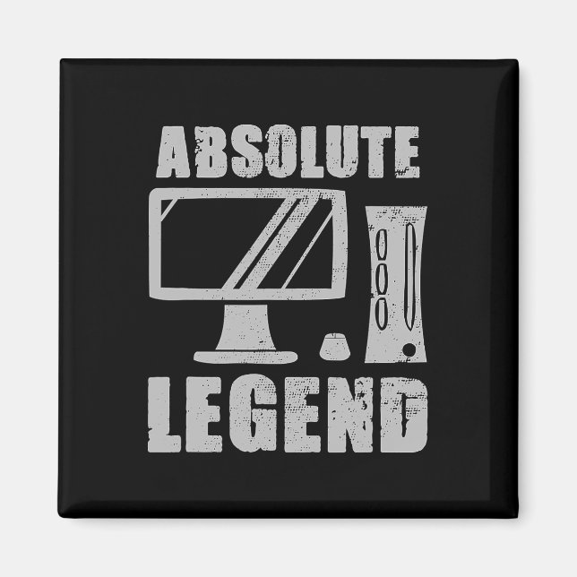 Aimant Absolument Legend Funny Video Game Player Citation (Devant)