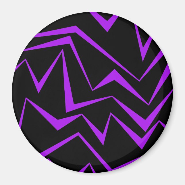 Aimant Abstract, bold, vibrant geometric zigzag pattern (Devant)