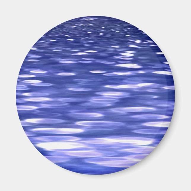Aimant Abstrait #3 : Bleu shimmer (Devant)
