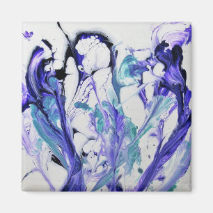 Aimant Abstrait Iris Fleurs