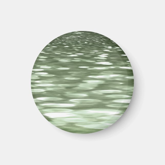 Aimant Abstrait n° 3 : Flou vert olive (Devant)