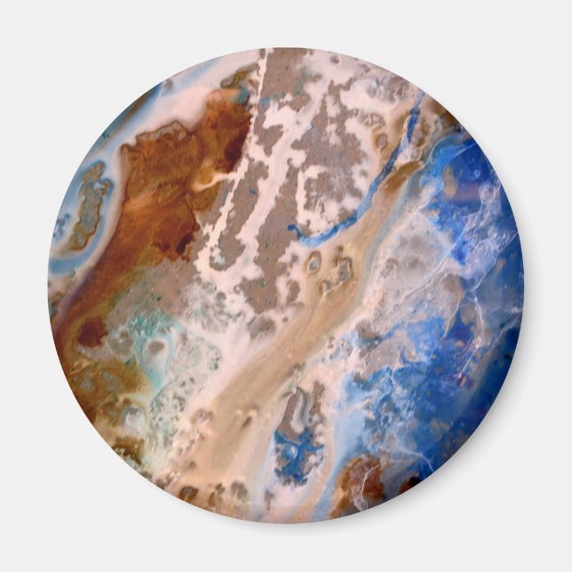 Aimant Abstrait plage de sable motif motif en mousse d'ea (Devant)