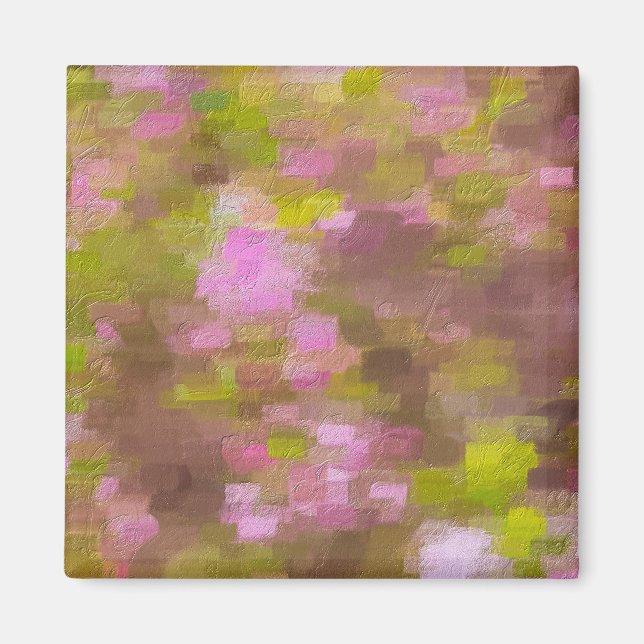 Aimant Abstrait Roses Saison Printanière (Devant)