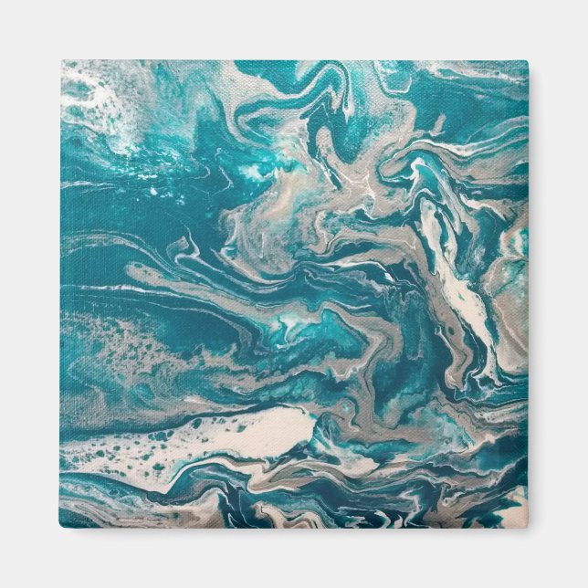 Aimant Abstrait Turquoise (Devant)