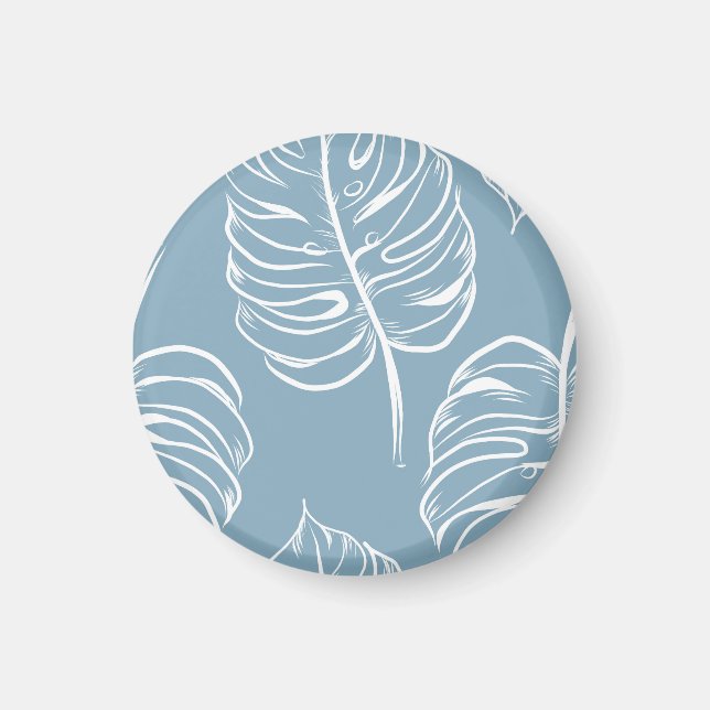 Aimant Abstraite Feuille Tropicale : Verdure transparente (Devant)