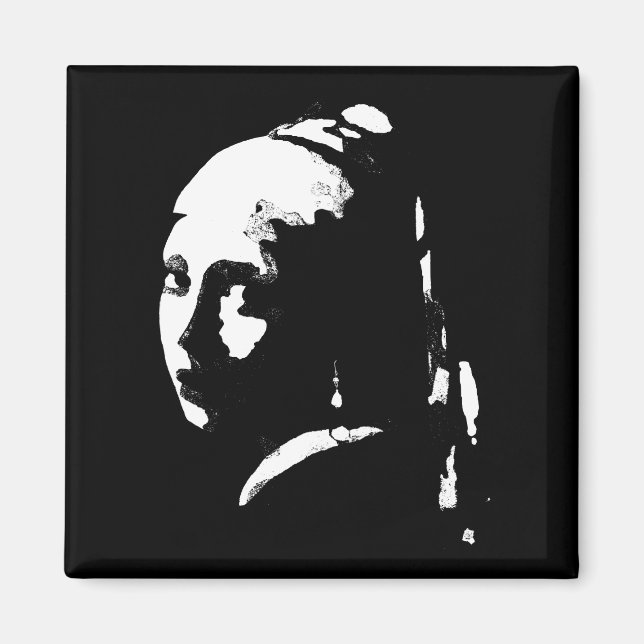 Aimant Abstraite fille avec oreille perle (Devant)