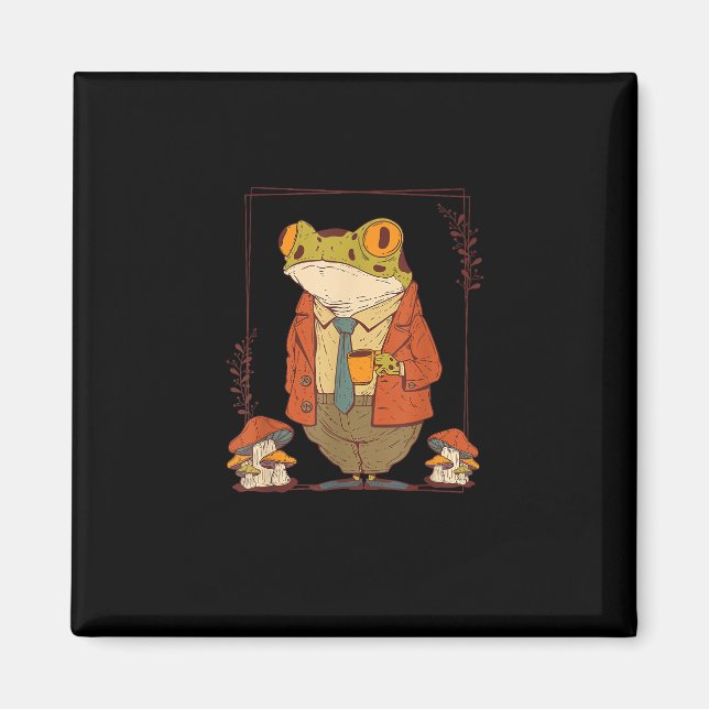 Aimant Académie Frog Goblincore Esthétique Champignon (Devant)
