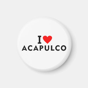 Aimant Acapulco Mexique ville d'amour coeur comme voyage