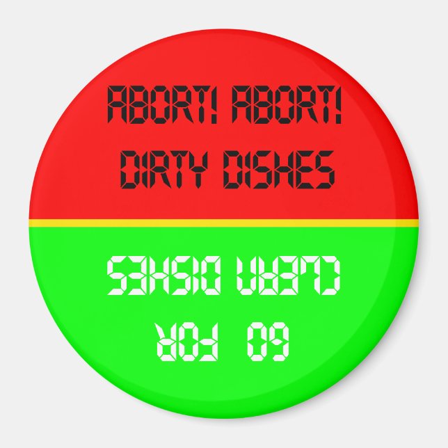 Aimant Accéder À L'Aimant Lave-Vaisselle Rouge/Vert (Devant)