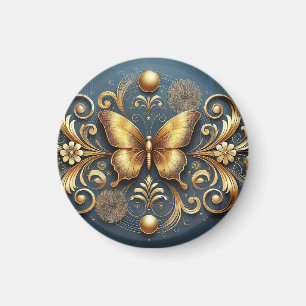 Aimant ✨ Accent Décoratif Papillon Doré 🦋