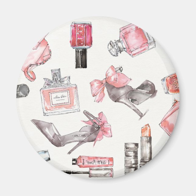 Aimant Accents chic | Mode aquarelle (Devant)