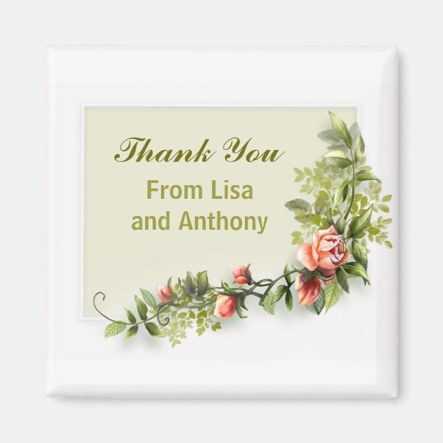 Aimant accessoires de mariage souvenirs et cadeaux (Devant)