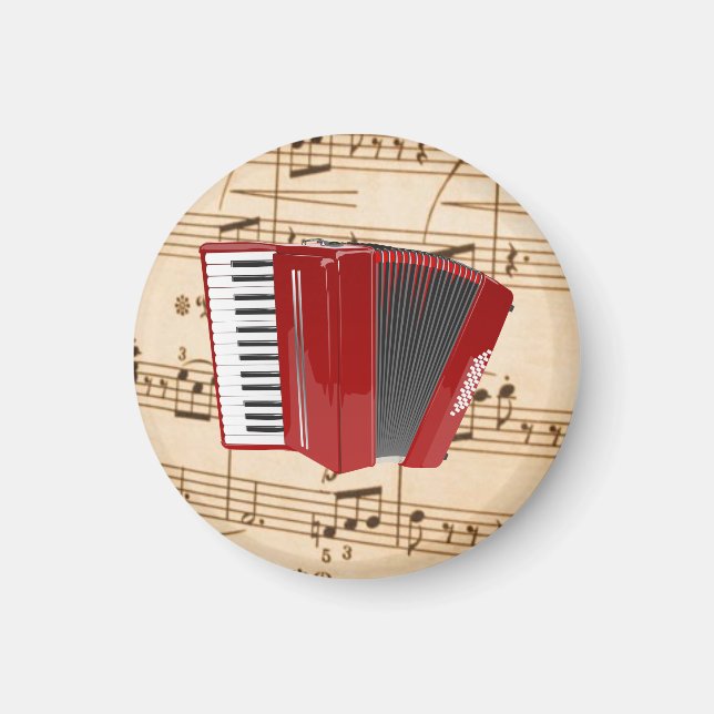Aimant Accordion: Red Accordion  (Devant)