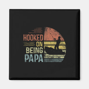Aimant Accro au fait d'être Papa Cadeaux de pêche Papa Fê