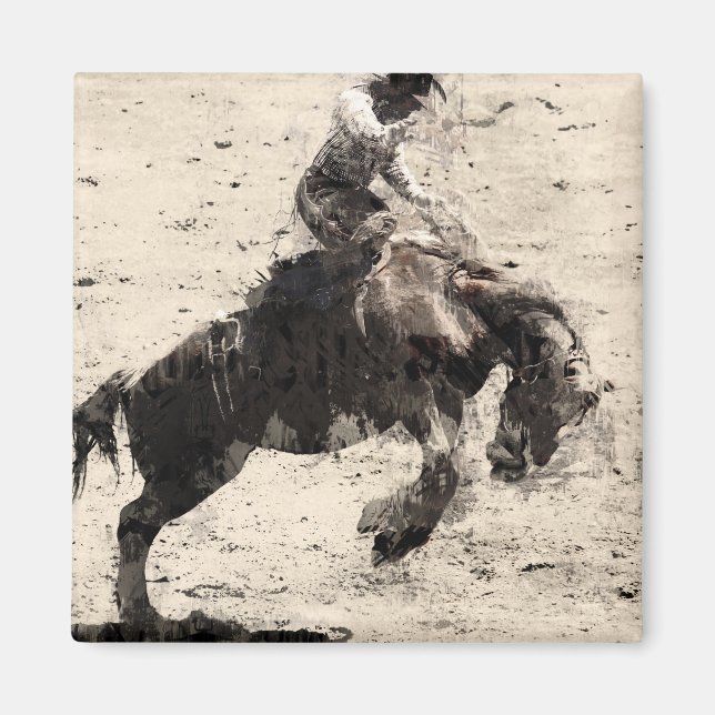 Aimant Accrocher - Bronco Busting Champ (Devant)