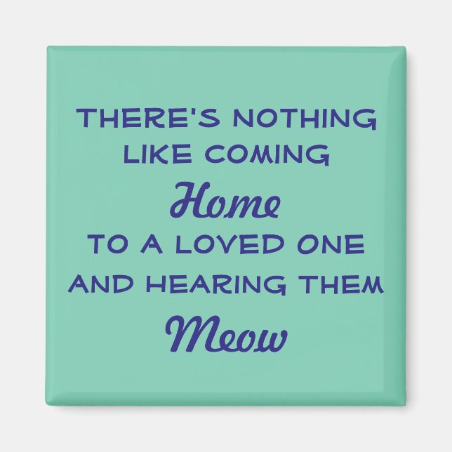 Aimant Accueil Bienvenue Meow (Devant)