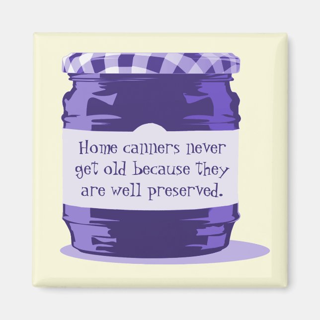 Aimant Accueil Canning Humour Retro Purple Jelly Jar Cuis (Devant)