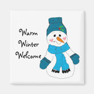 Aimant Accueil Chaleureux d'Hiver