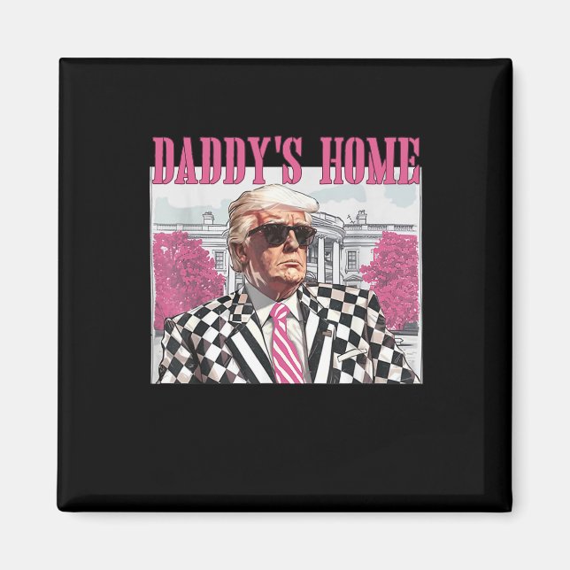 Aimant Accueil de papa Trump Pink 2024 (Devant)