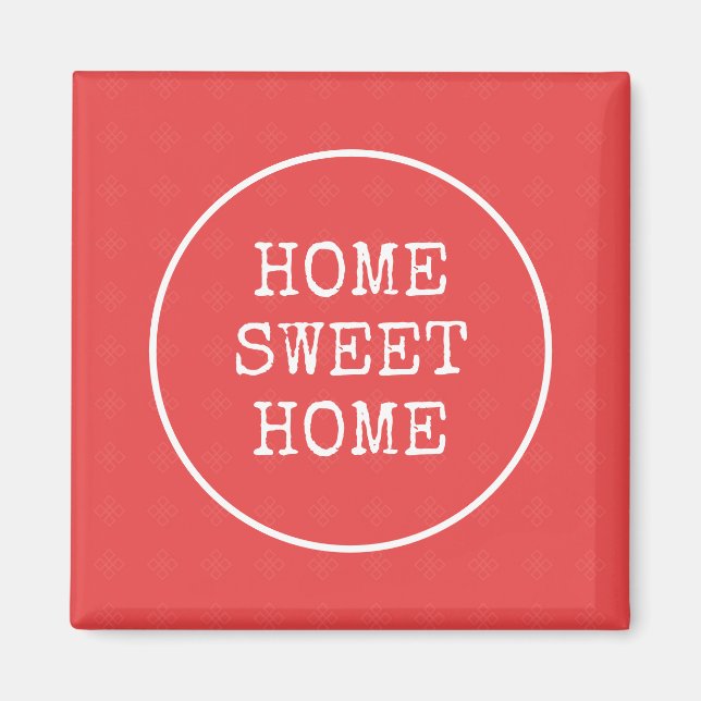 Aimant Accueil doux maison corail rose moderne simple (Devant)