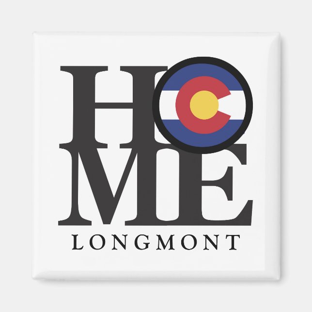 Aimant ACCUEIL Magazine Longmont Colorado 4x4" (Devant)