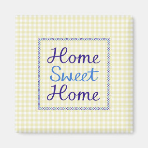 Aimant Accueil Sweet Home Script en Blues sur En vichy Ja
