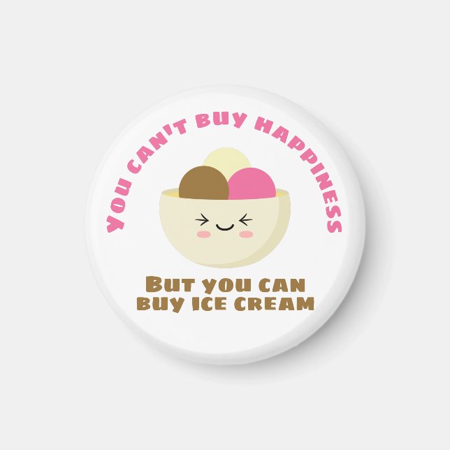 Aimant Acheter de la crème glacée (Devant)