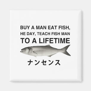 Aimant Acheter Un Homme Manger Poisson Il Jour Enseigner 