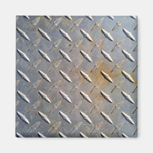 Aimant Acier en tôle diamant rouillé