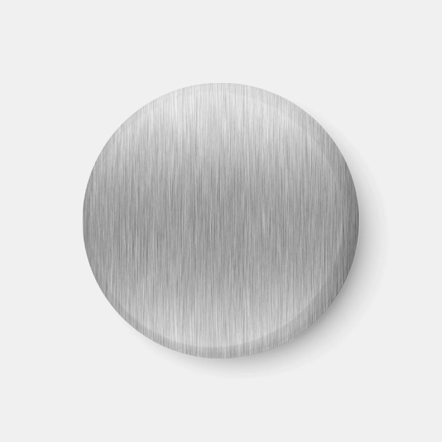 Aimant Acier inoxydable d'aluminium brossé Texté (Devant)