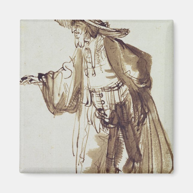 Aimant Acteur avec un grand Casquette (Devant)