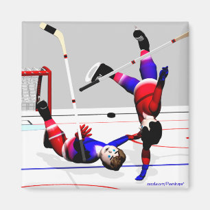 Aimant Action de joueur de hockey
