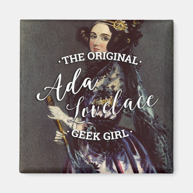 Aimant Ada Lovelace - La fille Geek originale (Devant)