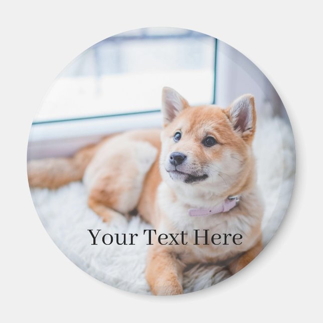 Aimant Add Your Photo and Text Customized (Devant)